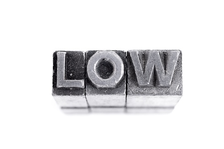 Lol sign,  antique metal letter-press type isolatedの写真素材