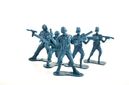 toy soldiers white backgroundの写真素材