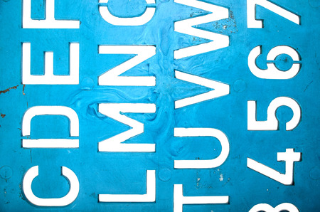 letter stencilの写真素材