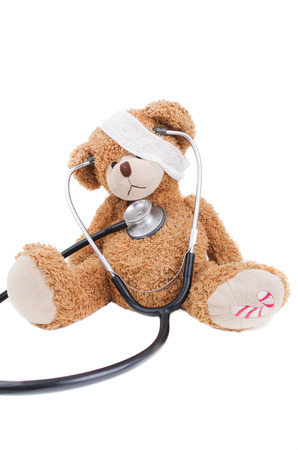 Teddy Bear with Bandage / Teddy Bearの写真素材