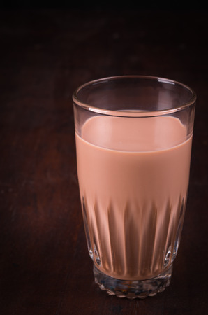 chocolate drink made from raw ingredientsの写真素材