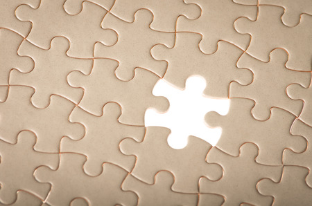 jigsaw puzzle with missing piece concept of business searching solution for problemの写真素材