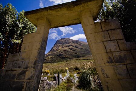 AZUAY, ECUADOR - AUGUST 23, 2010: Touristic landmark Dos Chorreras in Azuay Ecuadorのeditorial素材