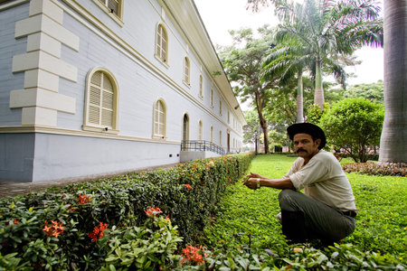 GUAYAQUIL, ECUADOR - JANUARY 15, 2010: Urban architecture zone in the Parque Historico, cultural and educational park in Guayaquilのeditorial素材