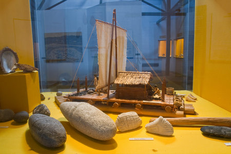 MANABI, ECUADOR - JUNE 2, 2012: Exhibition from Archeological Museum in Manabi.のeditorial素材