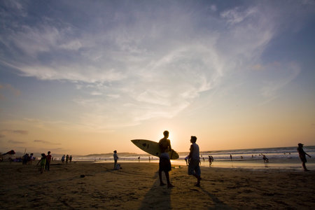 PEDERNALES, ECUADOR - DECEMBER 31, 2009: Beautiful view of Pedernales beach, popular vacation spot...