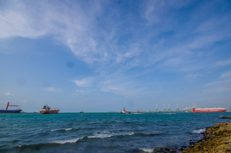 Boats on reparation next to the Panama Canal
