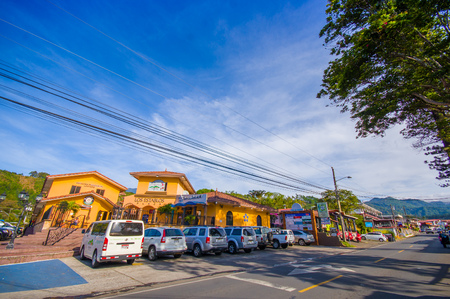 BOQUETE, PANAMA - APRIL 19, 2015 : Boquete is a small town on the Caldera River, in the green mountain highlands of Panamaのeditorial素材