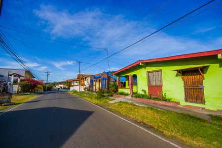 BOQUETE, PANAMA - APRIL 19, 2015 : Boquete is a small town on the Caldera River, in the green mountain highlands of Panamaのeditorial素材