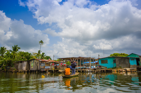 BOCAS DEL TORO, PANAMA - APRIL 23, 2015 : Bocas del Toro  province of Panama comprising an archipelago off the Caribbean coast.のeditorial素材