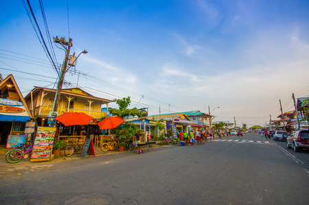 BOCAS DEL TORO, PANAMA - APRIL 23, 2015 : Bocas del Toro  province of Panama comprising an archipelago off the Caribbean coast.のeditorial素材