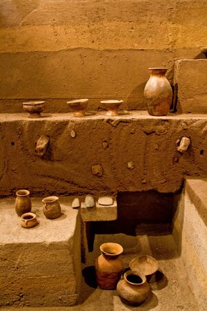 PICHINCHA, ECUADOR - SEPTEMBER 2, 2012: Tulipe Archaeological site museum built by Yumbo people between 800 and 1660 AD, Ecuadorのeditorial素材