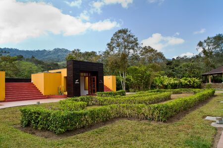 PICHINCHA, ECUADOR - SEPTEMBER 2, 2012: Tulipe Archaeological site museum built by Yumbo people between 800 and 1660 AD, Ecuadorのeditorial素材