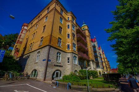 GOTHENBURG, SWEDEN - JUNE 21, 20015: Beautiful classic architecture in Gothenburg city downtownのeditorial素材