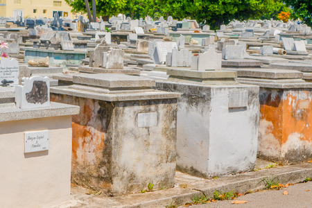 HAVANA, CUBA - SEPTEMBER 1, 2015:The Colon Cemetery, or more fully in the Spanish language Cementerio de Cristobal Colon, was founded in 1876 in the Vedado neighbourhood of Havanaのeditorial素材