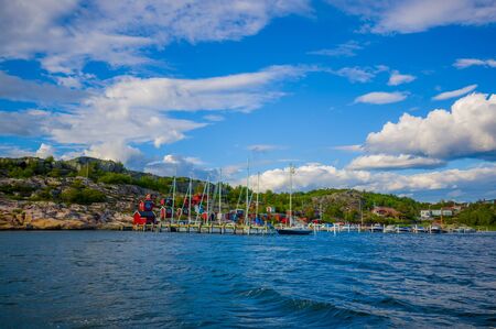 Marstrand, beautiful touristic sailing island in Swedenの写真素材