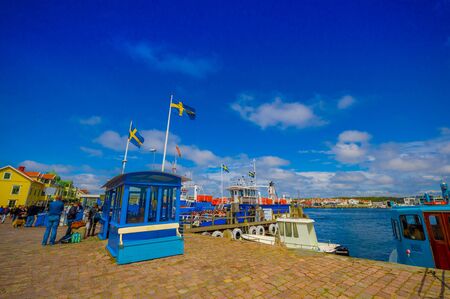 MARSTRAND, SWEDEN - JUNE 21, 2015: Beautiful summer view of the popular sailing island of Marstrandのeditorial素材