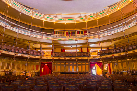 CIENFUEGOS, CUBA - SEPTEMBER 12, 2015: Theater Tomas Terry building. The old town is a UNESCO World Heritage Site.のeditorial素材