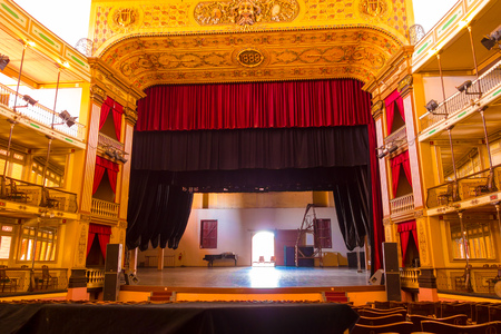 CIENFUEGOS, CUBA - SEPTEMBER 12, 2015: Theater Tomas Terry building. The old town is a UNESCO World Heritage Site.のeditorial素材