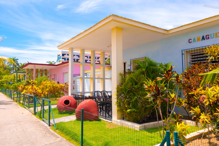 TRINIDAD, CUBA - SEPTEMBER 12, 2015: Punta Gorda district, the colonial town founded in 1819 of French origin.のeditorial素材