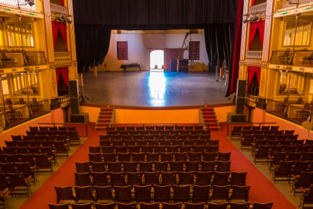 CIENFUEGOS, CUBA - SEPTEMBER 12, 2015: Theater Tomas Terry building. The old town is a UNESCO World Heritage Site.のeditorial素材