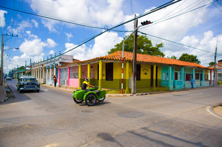 PINAR DEL RIO, CUBA - SEPTEMBER 10, 2015: Downtown of the city, it is famous his Neoclassical buildings.のeditorial素材