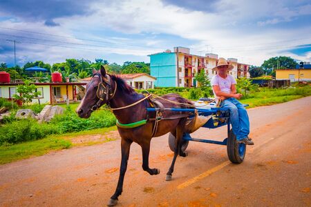 VINALES, CUBA - SEPTEMBER 13, 2015: Vinales, a small town and municipality in the north central Pinar del Rio Province of Cuba.のeditorial素材