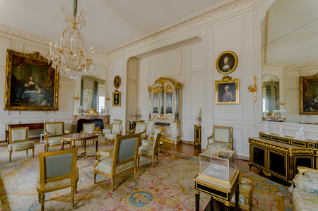 Paris, France - June 1, 2015: Interior Chateau de Versailles, Palace of Versailles. Versailles Palace is in UNESCO World Heritage Site lsit since 1979のeditorial素材