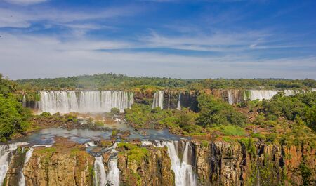 IGUAZU, BRAZIL - MAY 14, 2016: iguazu are the largest set of waterfalls in the world with 275 falls.のeditorial素材