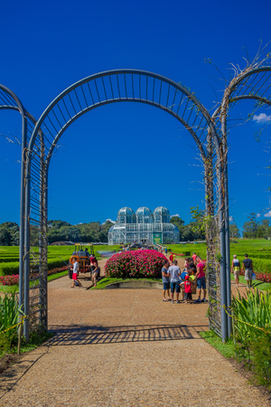 CURITIBA ,BRAZIL - MAY 12, 2016: the botanical park of curitiba was opened to the public on 1991.のeditorial素材