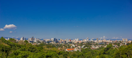 CURITIBA ,BRAZIL - MAY 12, 2016: panoramic view of the city from a city park located in vista alegre neighborhood.のeditorial素材