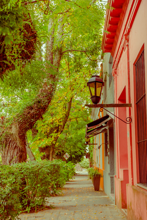 COLONIA DEL SACRAMENTO, URUGUAY - MAY 04, 2016: the city is famous because of its city center and it was named a world heritage site by the unesco.のeditorial素材