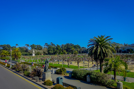San Francisco, California - February 11, 2017: Beautiful Golden Gate Park in San Francisco, the fifth most visited city park in the United States.のeditorial素材
