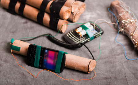 Close up shot of improvised explosive device bombの写真素材
