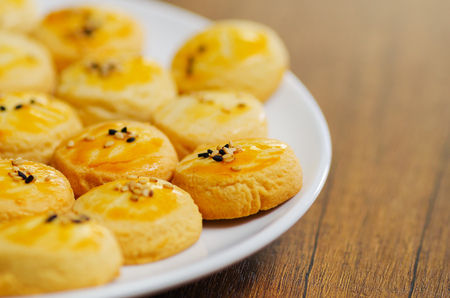 Close up of a delicious Turkish cookies, tuzlu kurabiyeの写真素材