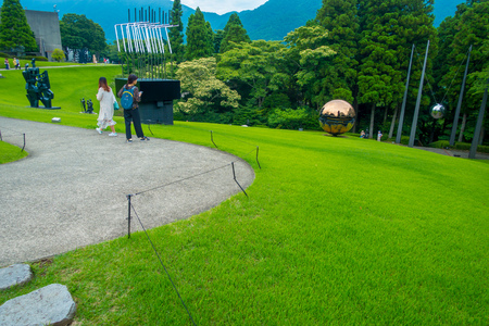 HAKONE, JAPAN - JULY 02, 2017: The Hakone Open-Air Museum or Hakone Chokoku No Mori Bijutsukan is popular museum featuring an outdoor sculpture park some indoor exhibits Hakone, Japanのeditorial素材