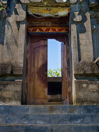 BALI, INDONESIA - MARCH 11, 2017: Close up of the enter of the Uluwatu temple in Bali island, Indonesiaのeditorial素材