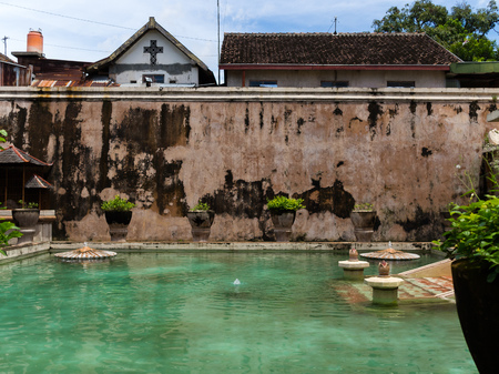 JOGJA, INDONESIA - AUGUST 12, 2O17: Taman Sari water palace of Yogyakarta on Java island, Indonesiaのeditorial素材