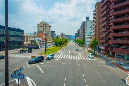 KYOTO, JAPAN - JULY 05, 2017: Cars on the street of Kyoto in Japan. Kyoto Metropolis is one of the...