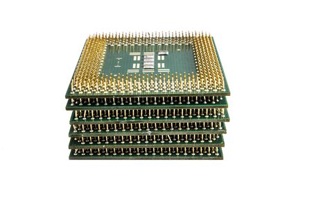 Central Processing Unit CPU isolated on white backgroundの写真素材