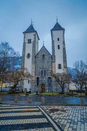 Bergen, Norway: Beautiful church of St. Mary in Bergen, Norwayの写真素材