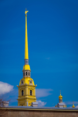 ST. PETERSBURG, RUSSIA, 17 MAY 2018: The Peter and Paul Fortress founded by Peter the Great in 1703 and built to Domenico Trezzinis designs from 1706-1740 St. Petersburgのeditorial素材