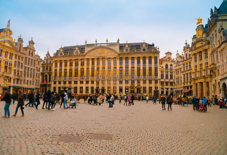 Brussels, Belgium, May, 31, 2018: Outdoor view of the Grand Place in a beautiful summer day in Brusselsのeditorial素材
