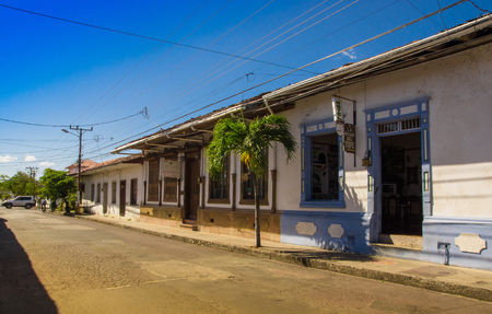 Montezuma, Costa Rica - June 28, 2018: Outdoor view of house buildings located in the town of Montezuma in gorgeus sunny day in Costa Ricaのeditorial素材