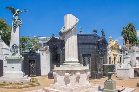 La Recoleta Cemetery. Buenos Aires, Argentina - January 28 2019. La Recoleta Cemetery (Spanish: Cementerio de la Recoleta) is a cemetery located in the Recoletaのeditorial素材