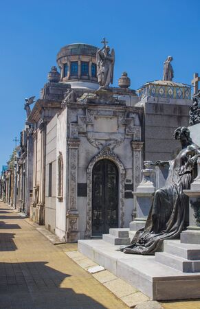 La Recoleta Cemetery. Buenos Aires, Argentina - January 28 2019. La Recoleta Cemetery (Spanish: Cementerio de la Recoleta) is a cemetery located in the Recoletaのeditorial素材