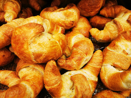 Fresh fragrant bread on the table. Food concept