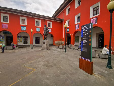 Quito, Ecuador, September 29, 2019: View of the historic centre of Quito, Ecuador. Proclaimed by the Unesco.のeditorial素材