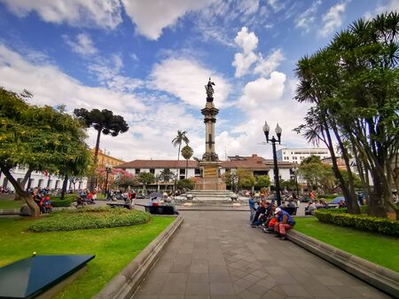 Quito, Ecuador, September 29, 2019: Plaza Grande or Plaza de la Independencia is the main square in the historic centre of Quito, Ecuadorのeditorial素材
