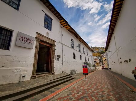 Quito, Ecuador, September 29, 2019: CIty Museom of the historic centre of Quito, Ecuador. Proclaimed by the Unesco.のeditorial素材